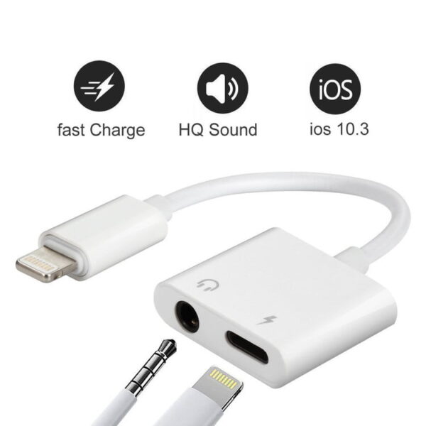 APPLE LIGHTINENING  TO 3.5 MM HEADPHONE ADAPTOR - Image 2