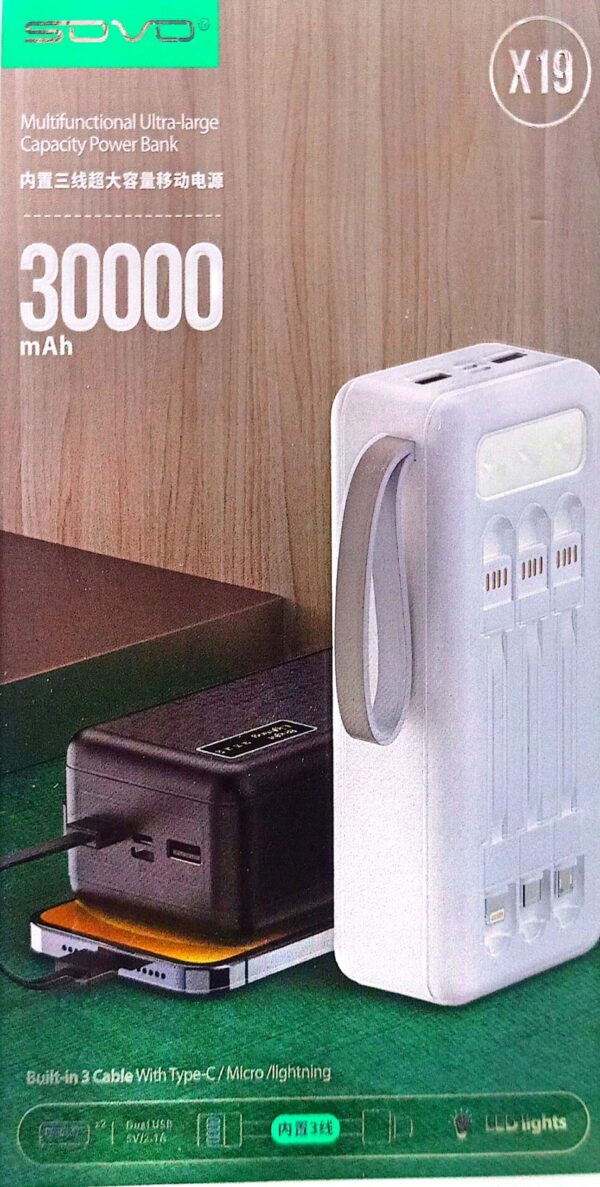 SOVO POWER BANK 30000MAH