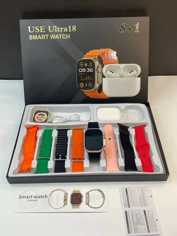 Smart watch wireless charging with Airpods with 7 belt complete set