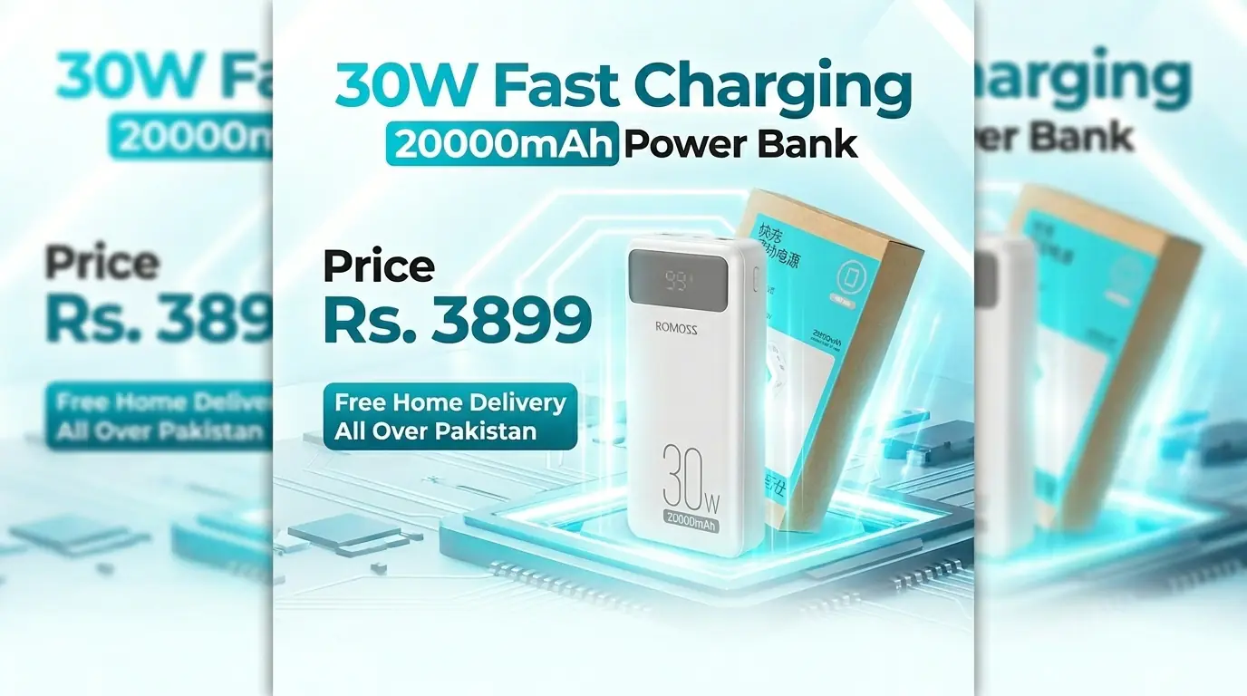 Romoss 20000mAh Power Bank 30W Fast Charging Price in Pakistan
